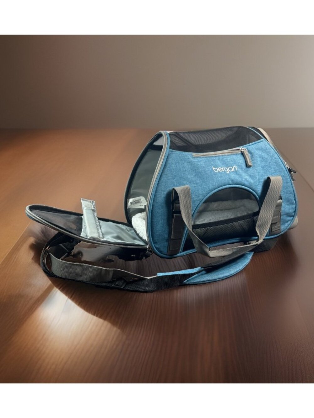 Bergan Pet Comfort Blue Carrier Breathable Travel for Small Dogs & Cats 14"x10”